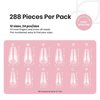Beetles Gel Nail Tips Medium Coffin Etch X Nail Tips, 12 Sizes 288Pcs Pre Shaped Half Matte Gel Nail Tips Acrylic Tips Full Cover False Nails for Winter Christmas Nails Acrylic Fake Nails
