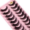 HBZGTLAD New 10 Pairs Natural Thick False Eyelashes Fake Lashes Long Makeup 3d Mink Lashes Extension Eyelash Mink Eyelashes for Beauty (W024)