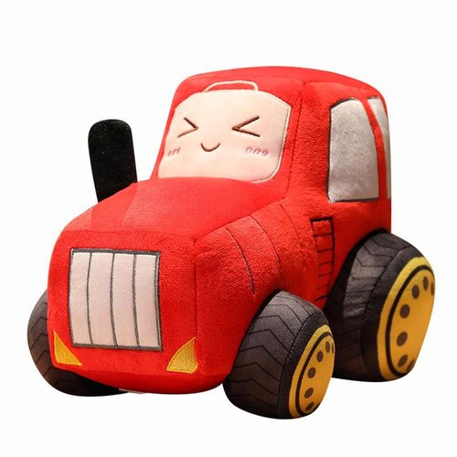 XIYUAN Car Plush Truck Toy Soft Stuffed Car Plush Pillow Toy Cute Simulation Car Toy Doll Gifts for Boys,Kids (12Inch/Red)