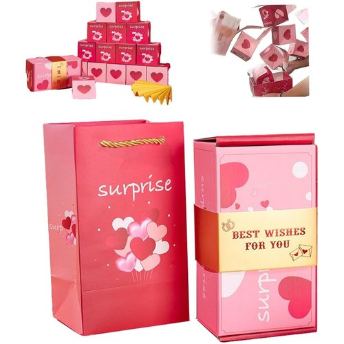 YOECO Surprise Box Gift Box—Creating The Most Surprising Gift, Exploding Gift Box Money Pop Up Surprise Birthday Box, Pop up Explosion Prank Boxes (12 Bounces)
