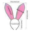 SUMERSHA 2Pcs Easter Bunny Ears Headband Rabbit Ear Headband Easter Cosplay Hairbands Halloween Party Costume Accessories (White, Gray)