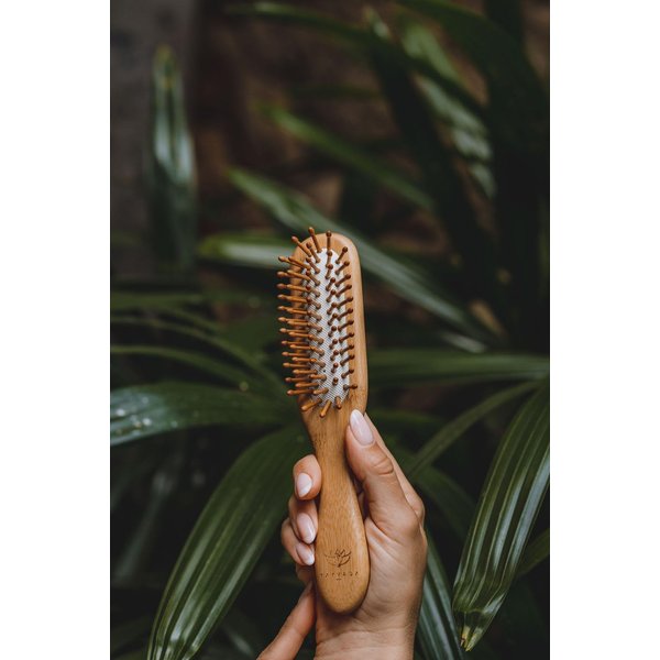 Bamboo Hair Brush With Handle