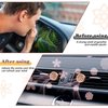 4 Pcs Essential Oil Car Diffuser Car Aromatherapy Wood Diffuser Car Oil Diffusers Lava Stone Aroma Diffuser for Car Air Freshener Diffuser with Vent Clip, 2 Styles (Elegant)
