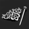 2 Pcs Women Girl Viking Celtic Knots Clips Hairpin Alloy Hair Stick Accessories For Long Hair Slide Pin Hairstick Knot Jewelry Gift (Silver)