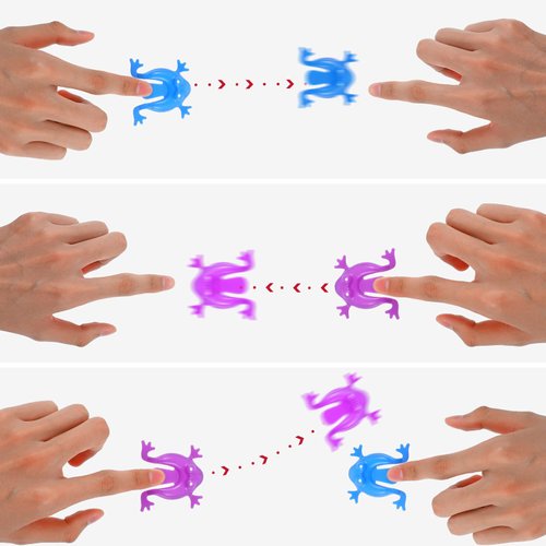 Toddmomy Plastic Frogs Toy Frog 24Pcs Plastic Jumpy Frogs Bouncing Frog Toy Frog Jumping Toy Finger Pressing Frog Jumper Toy for Kids Party Favors Games