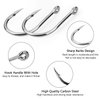 HETH 2000pcs Fishing Worm Hooks High Carbon Steel Wide Gap Offset Fishing Hook Set for Saltwater and Freshwater with 10 Sizes