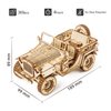 ROKR 3D Wooden Puzzle for Adults Mechanical Car Model-DIY Building Vehicle Kits-Brain Teaser Toys-Gift for Men Women on Birthday/Christmas Day (Army Field Car)