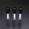 LTKJ 25 Pack 1.2 mL Pretty Empty Lip Gloss Tubes Containers, Clear Mini Refillable Lip Balm Bottles with Rubber Inserts and 3pcs Transfer Pipettes for Lip Samples Travel DIY Makeup (Black)