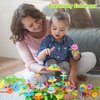 GILI Flower Garden Building Stacking Toys - Build a Bouquet Sets for 4 5 6 Year Old Toddler Girls Arts and Crafts for Little Kids Age 3yr Up Best Top Christmas Birthday Gifts for Creativity Play