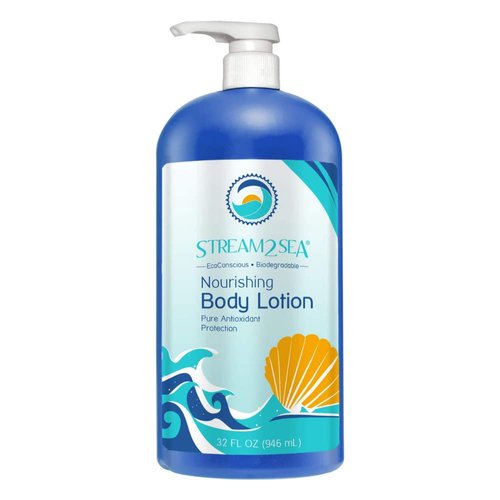 STREAM 2 SEA Nourishing Body Lotion For Dry Skin, 32 Fl oz Vitamin E Squalene Reef Safe and Paraben Free After Sun Moisturizing Body Lotion, Nourish and Protect Skin from Sun Exposure and Dry Weather
