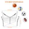 CANIPHA Acrylic Ball Stand Holder,Ball Display Stand for Football Basketball Soccer Ball Holder,Rugby Ball Volleyball Sports Ball Storage Rack,Trophy Autograph Memorabilia Display Cases(Clear,3 Pcs)