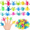 40 PCS Finger Puppets Toys Cute Monster Soft Rubber Stretchy Toys for Role Playing Birthday Kids Party Favors Fidget Doll, 9 Random Styles