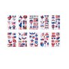 10 Sets of Red Whiteness Blue Themed Temporary Tattoos - American Flag Stickers- Harmless Materials,for Independence Day/Chrismas/New Year/Labor Day/Election Campaign/Games Party