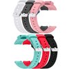 FitTurn 6pack Bands Compatible with IP67 Waterproof Sports Tracker Watch Replacement Soft Straps Silicone Watch Band Strap with Quick Release Pins for IP67 Fitness Watch Activity Tracker (SixColors)