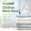 BugMD Clothes Moth Boss Traps (6 Count, White) - Sticky Glue Bug Repellent Pheromone Attractor for Closets Wardrobes Cabinet Drawers, Moth Balls for Closet, Moth Traps with No Harsh Chemicals