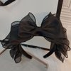 minkissy Knotted Hair Band Black Knotted Headband Lace Bow Headband, Lace Bowknot Hair Bands 80s Fancy Dress Costume Accessories Lace Headband for Women Girls Black Headband Lace Cosplay Headdress