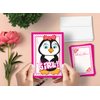 Leigha Marina It's a Girl Penguin Baby Shower Invitations – 20 Cards & 20 Envelopes