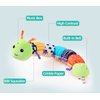 Baby Toys 6 to 12 Months, Musical Caterpillar Infant Toys, Infant Toys Stuffed Animal Toys with Ruler Design and Ring Bell, Crinkle, Rattle, Tummy time Toys for Newborn Boys Girls 0 3 6 9 12 Months