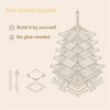 Rowood 3D Puzzles for Adults, Wooden Model Kits for Adults to Build, Gift on Birthday Christmas - Five-storied Pagoda (275 PCS)