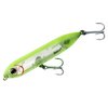 Heddon Super Spook Topwater Fishing Lure for Saltwater and Freshwater, Chartreuse/Silver Insert, Super Spook Jr (1/2 oz)