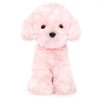 WEIGEDU Pink Puppy Dog Stuffed Animals Plush Toys, Pink Poodle Bichon Frise Maltese Stuffed Dog Plush, 12.6 inches