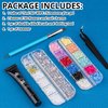 Nail Art Rhinestone Glue Gel&2 Boxes 3D Charms Accessories Kit 1, 1 Pc of 15ml Rhinestone Glue(UV/LED Needed)+3D Flowers Nail Decors Gems Crystal Pearls Bow Beads with Dual-End Brush Tool And Tweezer