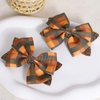 Glitter Happy Fall Orange Buffalo Plaid Ribbon Bows Hair Clips 4'' for Girls Kids Turftan Brown Checkered Hair Bow Alligator Barrettes Autumn Wreath Thanksgiving Decor Accessories Gift