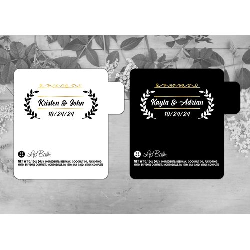 Wedding Lip Balms | Personalized Wedding Favors | All-Natural Beeswax Lip Balm