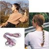 MUOVERN 3 PCS Spiral Hair Tie Ponytail Holders for Women, Elastic Braided Hair Ties for Thin Fine Hair, Pony tails Hair Ties for Gym Swimming Wind Water (35", Mix Color B)