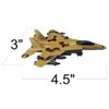 ArtCreativity United Sates Air Force Diecast Fighter Jet Toy, Set of 4, Pullback Mechanism Metal Jet Plane Fighter Toys for Boys, Air Force Military Cake Decorations, Pull Back Airplane Party Favor