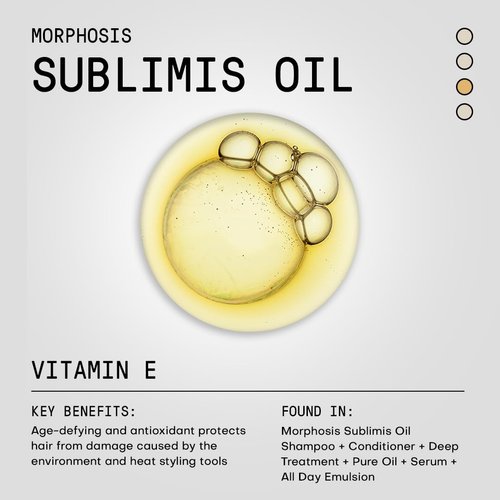 FRAMESI Morphosis Sublimis Pure Hair Oil 3.4 fl oz, Moisturizes and Revitalizes Hair, Natural Ingredients, Color Safe