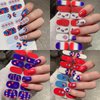 8Sheets Independence Day Full Wrap Nail Stickers 4th of July Patriotic Memorial Design Glitter Nail Polish Strips American Star Flag Gel Polish Nail Decals Nail Wraps for Women DIY Nail Decor Supplies