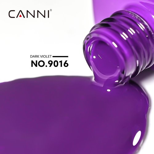 CANNI Purple Gel Nail Polish, 1Pcs Dark Purple Gel Polish Deep Purple Color Nail Polish Gel High Gloss Soak Off U V Gel Nail French Nail Manicure Salon DIY