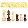 AMEROUS Wooden Chess Pieces Only, Tournament Staunton Wood Chessmen with 3.5 inches King, Chess Game Pawns for Chess Board Game, Replacement of Missing Pieces (2 Storage Bag Included)