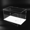 IDAFSA Clear Acrylic Display Case,Display Box Stand with White Base,with Door, Dustproof Protection Showcase for Collectibles Memorabilia Figurines ,12 Size Options (8x8x8 inch; 20x20x20cm)