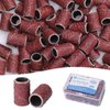 GazePlus 100 Pcs Sanding Bands for Nail Drill with 3/32” Brown Disposable Sanding Band 80 Coarse Grit Nail Sanding Bands for Nail Drill Set Acrylic Nails Gel Manicure & Pedicure