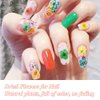 TEOYALL 24 Colors Dried Flowers for Nail Art, 2 Boxes 3D Dry Flowers Nail Stickers Colorful Natural Real Flower Nail Decals
