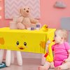 Dydamud Rubber Ducky Birthday Tablecloths, Duck Baby Shower Decorations 40pcs Cute Yellow Duckie Table Cover for Waddle It Be Gender Reveal Party,Rubber Ducky Birthday Party Supplies