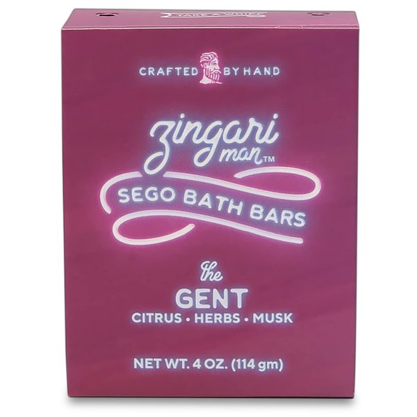 Zingari Man The Gent Bath Soap - Cleansing facial soap for Men - Soap for Body, Face, Facial Cleanser, Face Wash, Skin Cleanser, Shaving - Daily Use, Travel, Mens Soap Bar Fresh