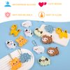 14pcs Animal Pop Fidget Toys Party Favors, Silicone Animal Fidget Sensory Toys Soft Keychain Bubble Popping Toy Packs for Treasure Box Toys Gift Bag Fillers Kids Prize Treasure Box