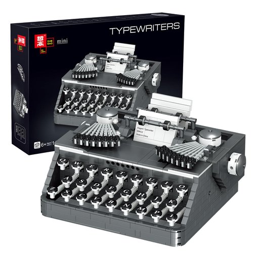 XIU Ideas Typewriter Block Kit for Adults,Retro Typewriter Building Set 1136pcs,Vintage Typewriter Mini Building Blocks Toys,Collectible Retro Display Model,Ideal Gift for Adult Kids 6+