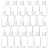 50ML Plastic Empty Bottles Clear Travel Containers Travel Size Bottles with Flip Cap, HDPE Squeezable Refillable Toiletry/Cosmetic Bottles - Set of 25 - Oval Design (clear)