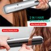 Hair Straightener and Curler Professional Ceramic 2 in 1 Flat Iron Instant Heat Up with Automatic Shut Off（60 min） and Digital LED Display, Adjust Temperature from 284℉ to 446℉ (1 inch)