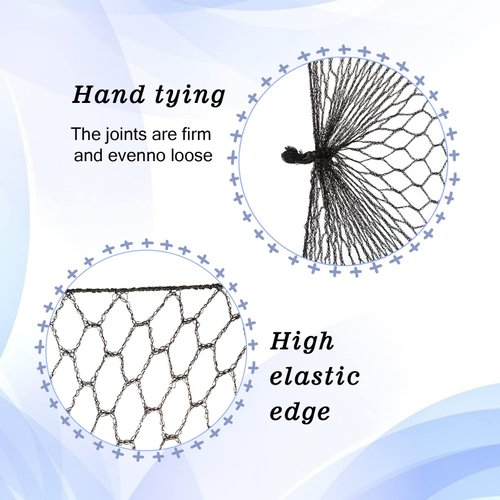 Coloryoung 24 Count Black Invisible Elastic Edge Thicker Mesh Hair Nets for Women Hair Bun Food Service Ballet