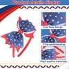 AIUPUOC Star Headband for Girls Cute Hair Bow Back to School Hair Accessories Red White and Blue Headband Patriotic Hair Accessories Memorial Day Accessories Headpiece (Red Blue, Medium)