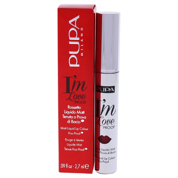 Pupa I Am Love Proof Matt Liquid Lip Color - 011 Kiss Me Red Milano for Women - 0.09 oz Lipstick