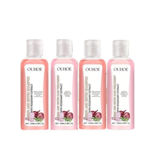 Onion Biotin and Rosemary Shampoo and Treatment Set, Natural Hair Care, Hair Care Set, Silicone Free Shampoo and Treatment, Moisturizing Shampoo and Conditioner Set, for All Hair Types (2set)