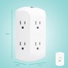 Philips 6-Outlet Extender, 2 Pack, Grounded Wall Tap, Reset Button, Circuit Breaker, Adapter Spaced Outlets, 3-Prong, Quick and Easy Install, Cruise Essentials, UL Listed, White, SPS1462WA/37