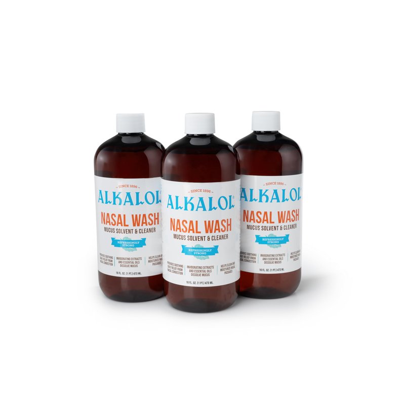 Alkalol Solution Original Nasal Wash, 3 Count -16 fl oz, 16 fl oz (pack of 3)