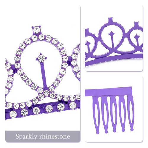 Formery "Birthday Girl" Sash & Purple Rhinestone Tiara Crowns Set for Women Girls Birthday Party Supplies Topper Decorations Crystal Hair Accessories